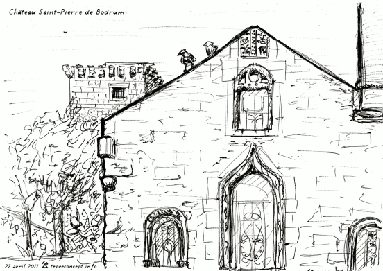 Croquis Château Saint-Pierre de Bodrum (27/04/11 n°1)