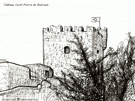 Croquis Château Saint-Pierre de Bodrum (27/04/11 n°2)