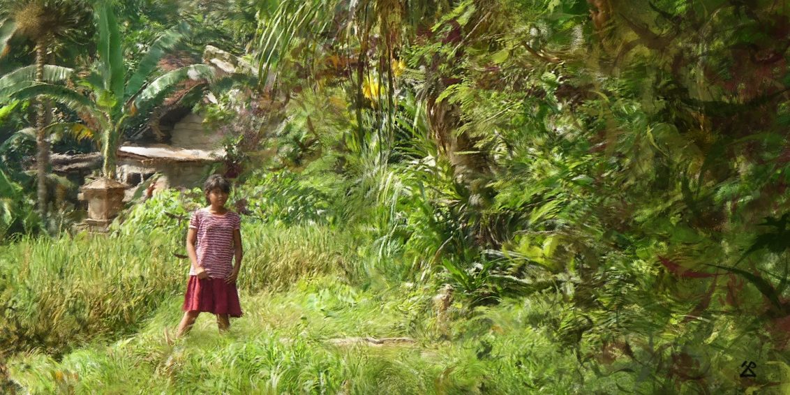 Tableau ''La Fille en rouge'' (Bali)